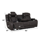 Wendell Power Motion Sofa w/Dropdown Table, Storage, USB & LED - LV06220