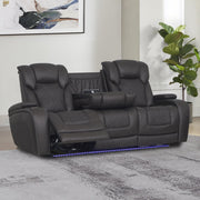 Wendell Power Motion Sofa w/Dropdown Table, Storage, USB & LED - LV06220