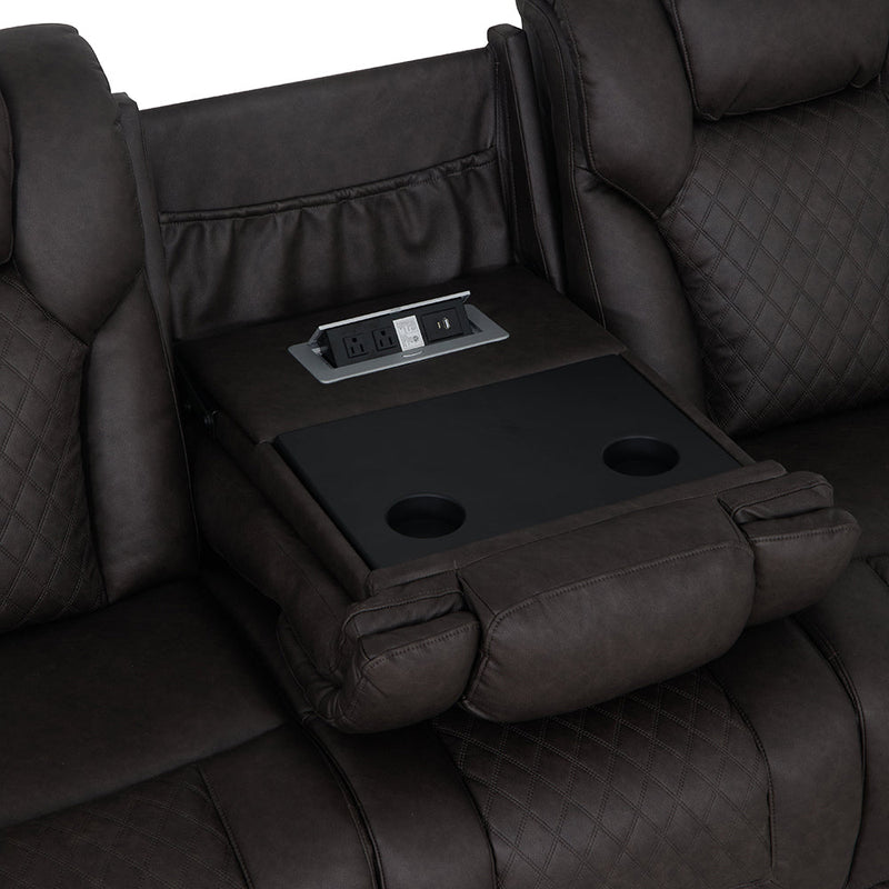 Wendell Power Motion Sofa w/Dropdown Table, Storage, USB & LED - LV06220