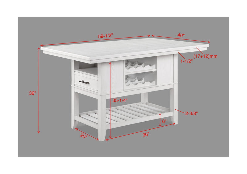 Wendy White Counter Height Dining Set - DMV FurnitureCounter Height Set