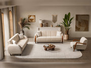 West 3-pieces (Sofa & Loveseat & Chair) Livingroom Set in Beige - 200-ST-WES-FLORIA05-321