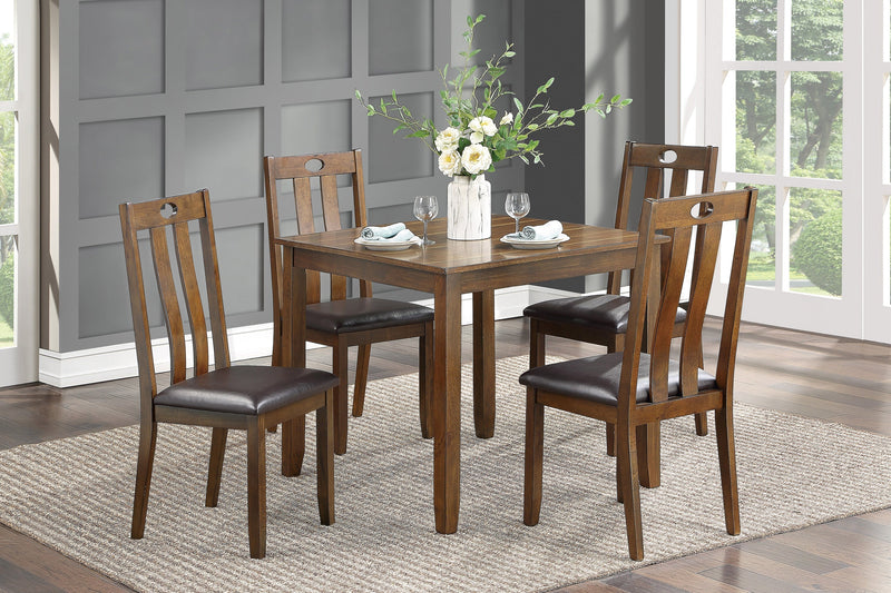 Weston Medium Brown 5 - Piece Dining Set - DMV FurnitureDining Room Set