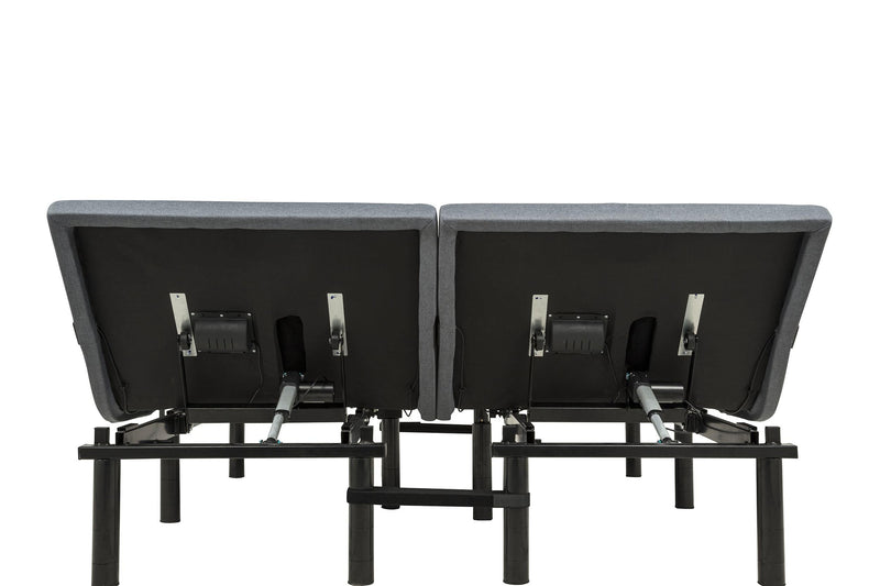 Weston Split Eastern King Massage Adjustable Bed Base in Black and Grey - 350165SKE