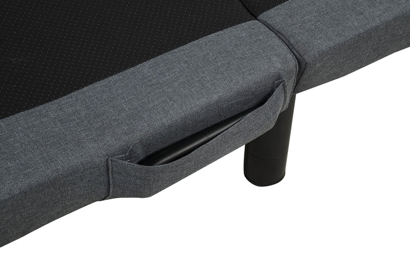 Weston Split Eastern King Massage Adjustable Bed Base in Black and Grey - 350165SKE