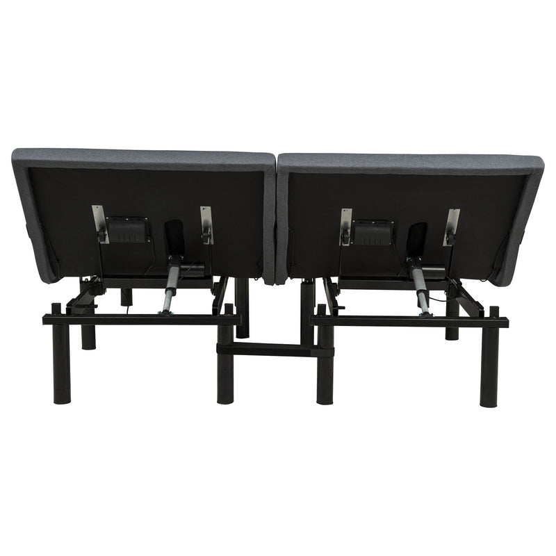 Weston Split Eastern King Massage Adjustable Bed Base in Black and Grey - 350165SKE