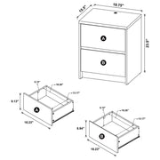 Westpark 2-drawer Nightstand LED Lights and USB Dark Pine - 315882