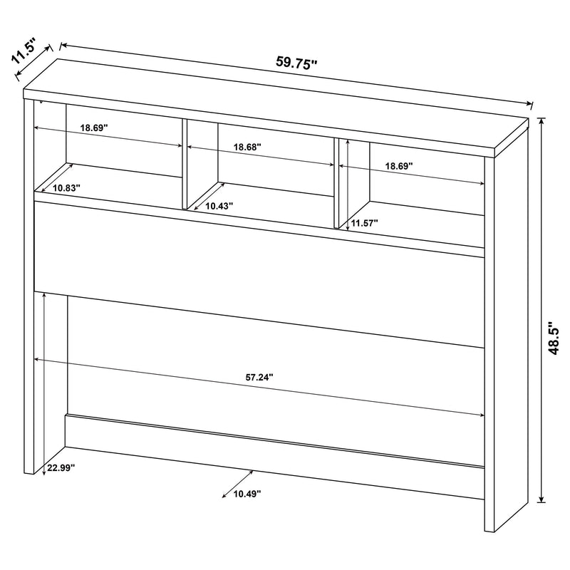 Westpark 3-piece Queen Bedroom Set Bookcase Headboard Mango - 315901Q-SET