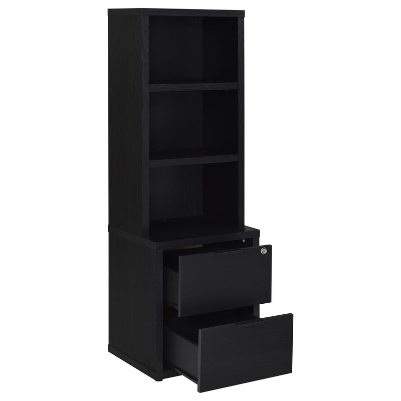 Westpark 3-piece Twin Bedroom Set Bookcase Headboard Black - 315851T-SET