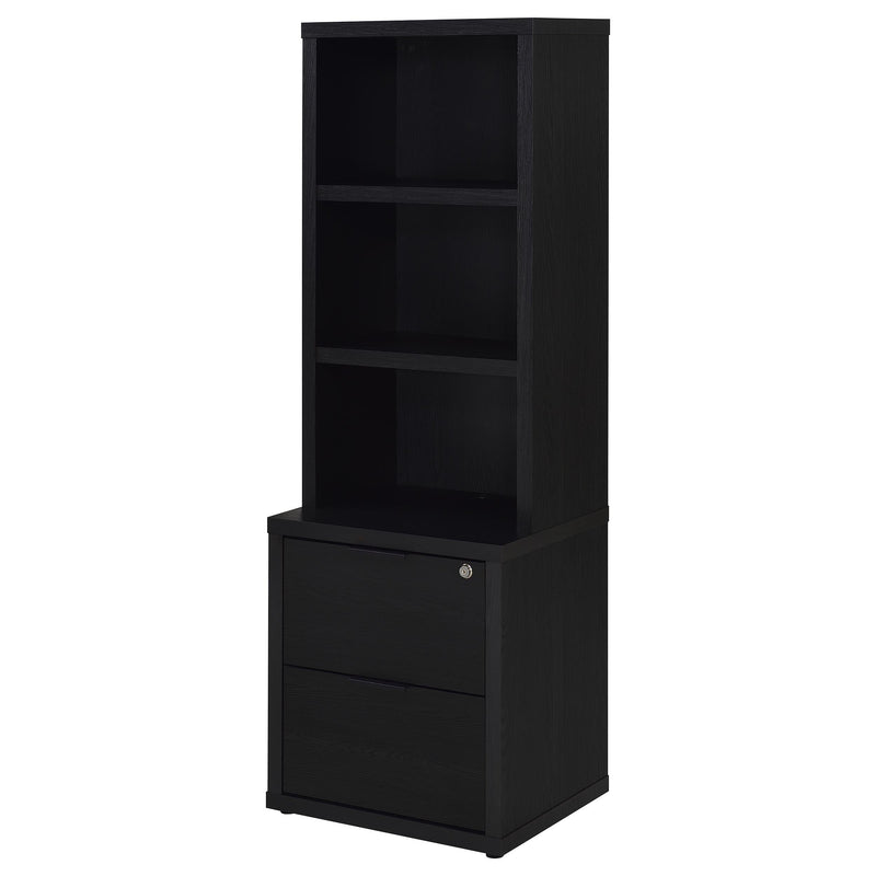Westpark 3-piece Wall Unit Bookcase Set with USB Black - 802703-S3