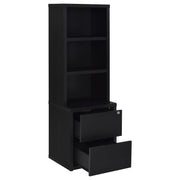 Westpark 3-shelf Bookcase USB and Lockable Drawer Black - 802703
