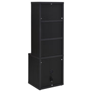 Westpark 3-shelf Bookcase USB and Lockable Drawer Black - 802703