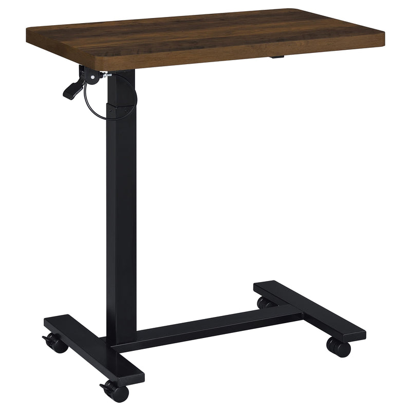 Westpark Pneumatic Adjustable C-Shape Side Table with Casters Dark Pine - 930302