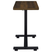 Westpark Pneumatic Adjustable C-Shape Side Table with Casters Dark Pine - 930302
