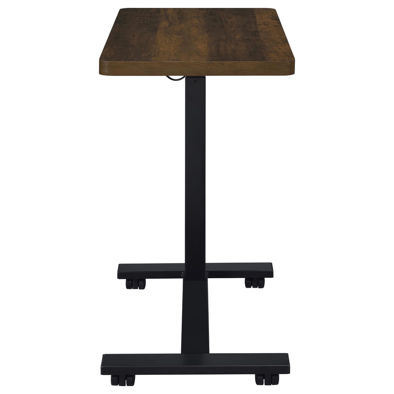Westpark Pneumatic Adjustable C-Shape Side Table with Casters Dark Pine - 930302