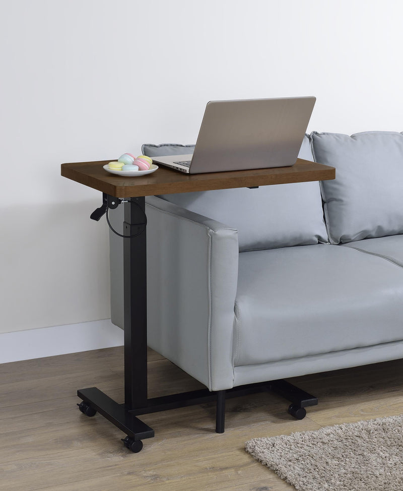 Westpark Pneumatic Adjustable C-Shape Side Table with Casters Dark Pine - 930302