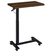 Westpark Pneumatic Adjustable C-Shape Side Table with Casters Dark Pine - 930302