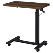 Westpark Pneumatic Adjustable C-Shape Side Table with Casters Dark Pine - 930302