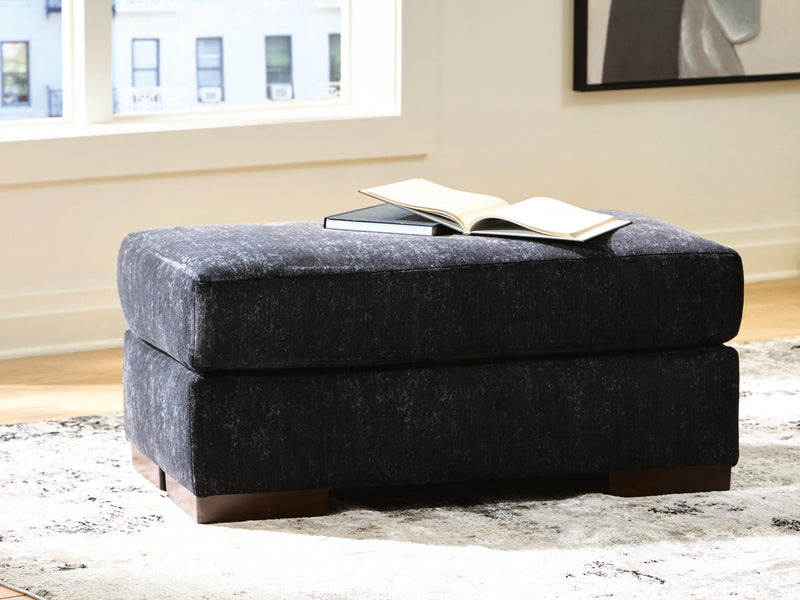 Whitmore Manor Black Pearl Ottoman - 8040414