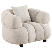 Whitney Contemporary Channel Tufted Woven Fabric Upholstered Accent Chair - 503723