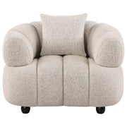 Whitney Contemporary Channel Tufted Woven Fabric Upholstered Accent Chair - 503723