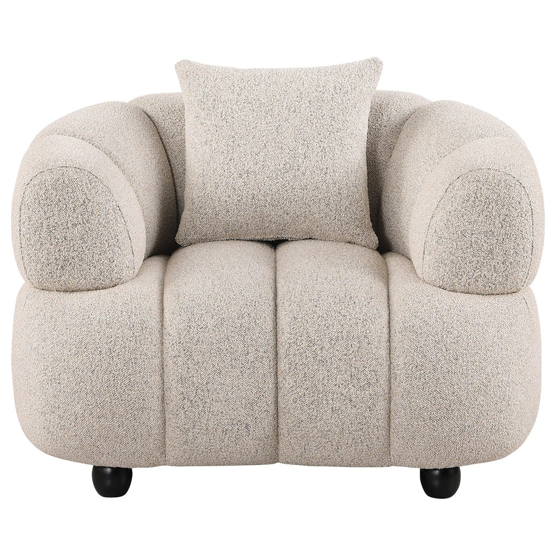 Whitney Contemporary Channel Tufted Woven Fabric Upholstered Accent Chair - 503723