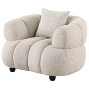 Whitney Contemporary Channel Tufted Woven Fabric Upholstered Accent Chair - 503723