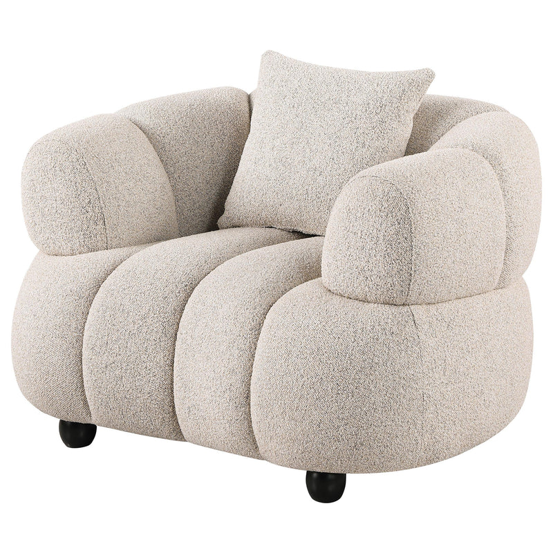 Whitney Contemporary Channel Tufted Woven Fabric Upholstered Accent Chair - 503723