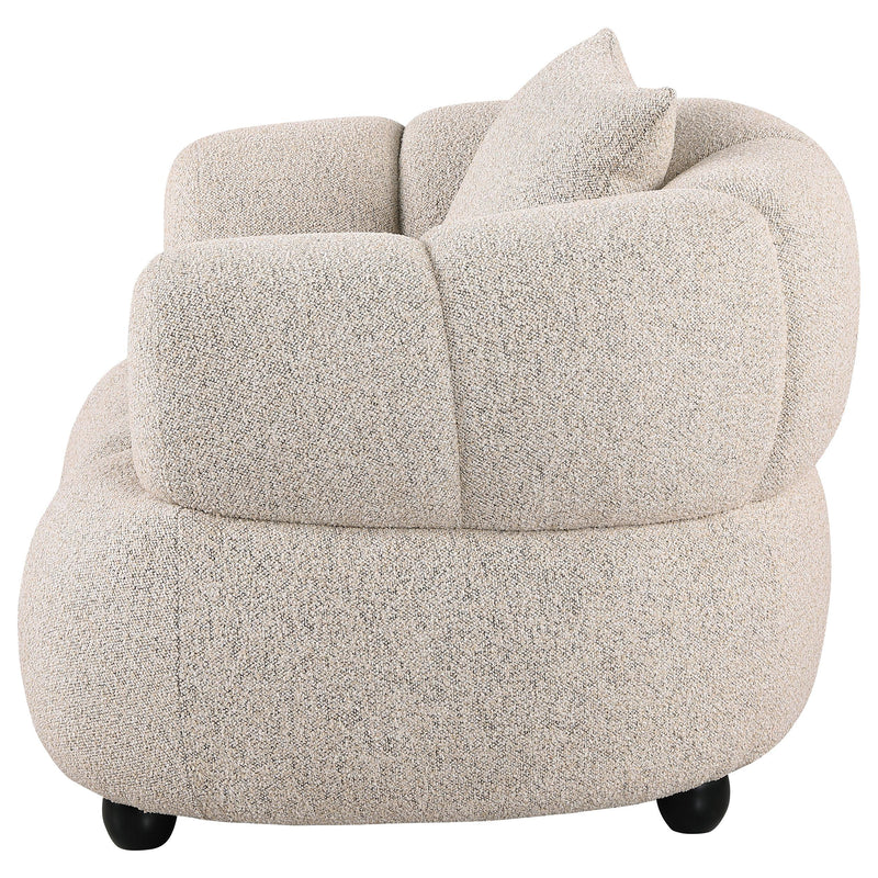 Whitney Contemporary Channel Tufted Woven Fabric Upholstered Accent Chair - 503723
