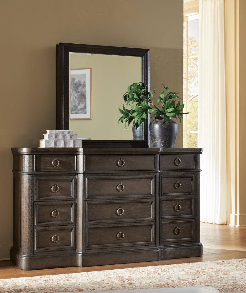 Wickenger Dark Brown Dresser and Mirror - PCB889B1