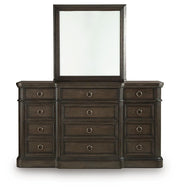 Wickenger Dark Brown Dresser and Mirror - PCB889B1