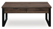 Wickman Falls Dark Brown Coffee Table - T318-1