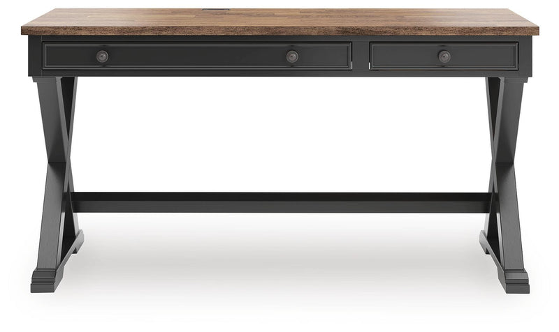 Wildenauer Brown/Black 60" Home Office Desk - H664-34