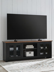Wildenauer Brown/Black 76" TV Stand - W664-68