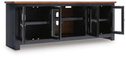 Wildenauer Brown/Black 76" TV Stand - W664-68