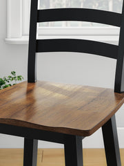 Wildenauer Brown/Black Bar Height Barstool (Set of 2) - D634-230X2