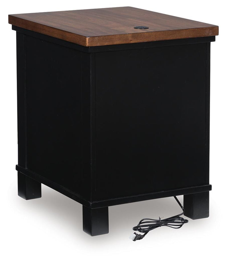 Wildenauer Brown/Black Chairside End Table - T664-7
