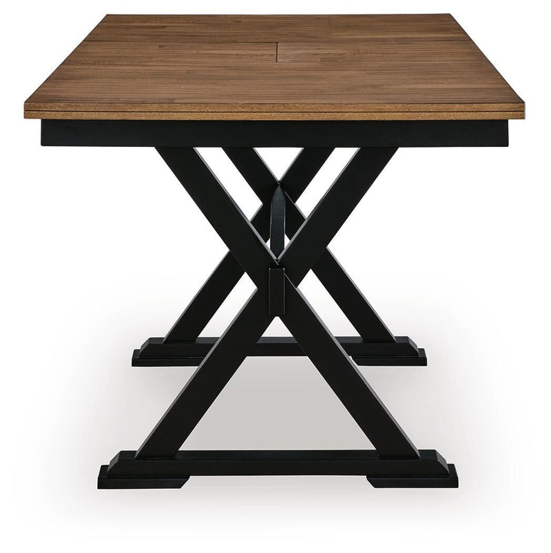 Wildenauer Brown/Black Counter Height Butterfly Extension Table - D634-32