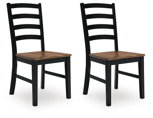 Wildenauer Brown/Black Dining Chair (Set of 2) - D634-01X2