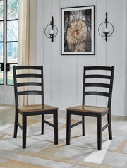 Wildenauer Brown/Black Dining Chair (Set of 2) - D634-01X2