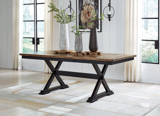 Wildenauer Brown/Black Dining Extension Table - D634-35