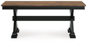 Wildenauer Brown/Black Dining Table, 2 Chairs and 2 Benches - D634D7