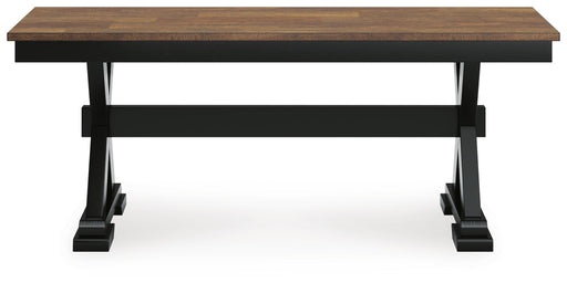 Wildenauer Brown/Black Dining Table, 2 Chairs and 2 Benches - D634D7