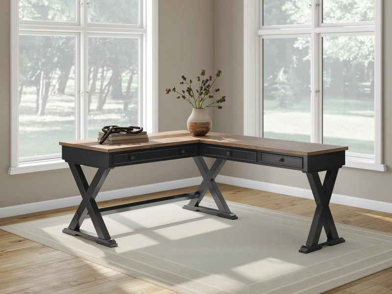 Wildenauer Brown/Black Home Office Desk - H664H2