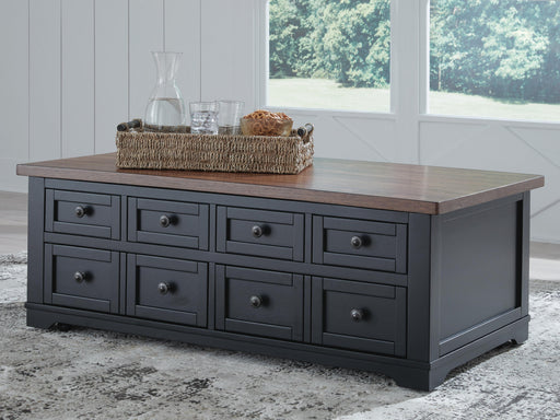 Wildenauer Brown/Black Lift-Top Coffee Table - T664-9