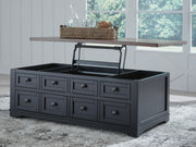 Wildenauer Brown/Black Lift-Top Coffee Table - T664-9