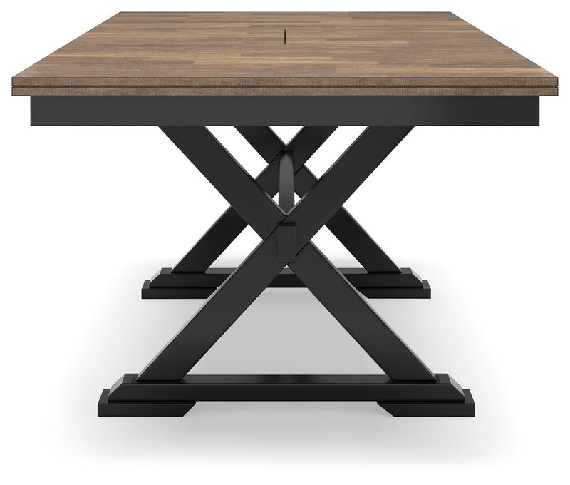 Wildenauer Brown/Black Dining Table and 6 Chairs - DMV FurnitureDining Room Set