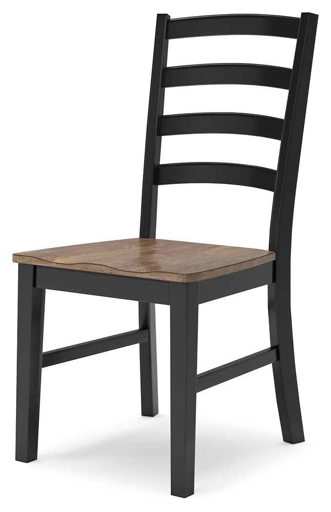 Wildenauer Dining Table and 4 Chairs in Brown/Black from Ashley - DMV Furniture