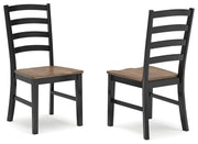Wildenauer Dining Table and 4 Chairs in Brown/Black from Ashley - DMV Furniture