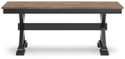 Wildenauer Dining Table and 6 Chairs and Bench in Brown/Black from Ashley - DMV Furniture