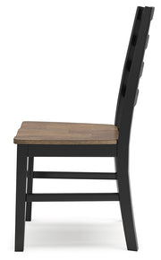 Wildenauer Dining Table and 6 Chairs and Bench in Brown/Black from Ashley - DMV Furniture